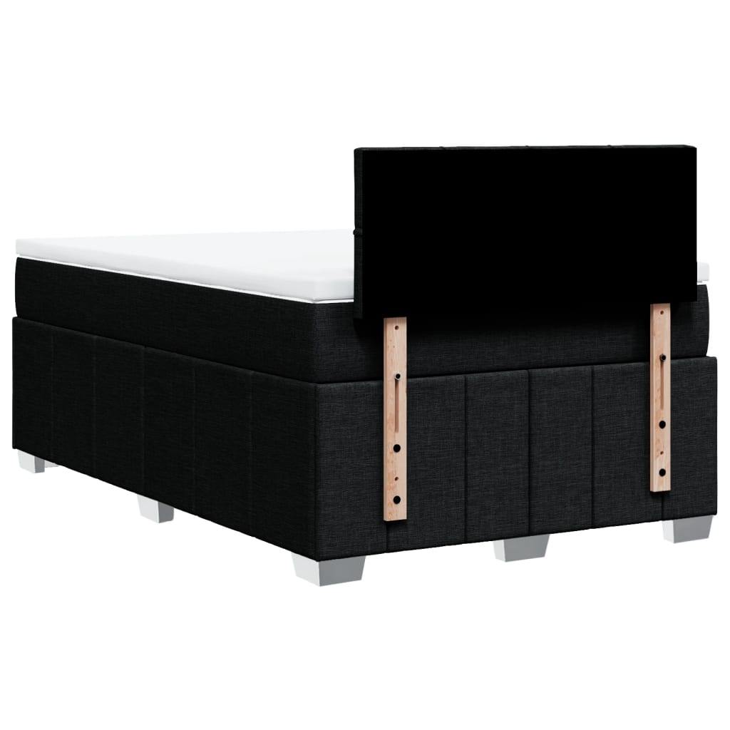 Sommier à lattes de lit avec matelas Noir 120x200 cm Tissu - XIOS
