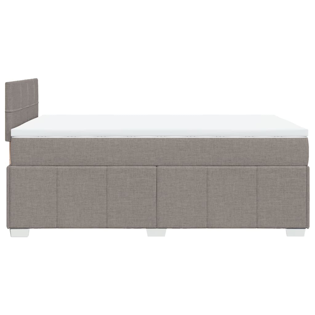 Sommier à lattes de lit avec matelas Taupe 120x200 cm Tissu - XIOS
