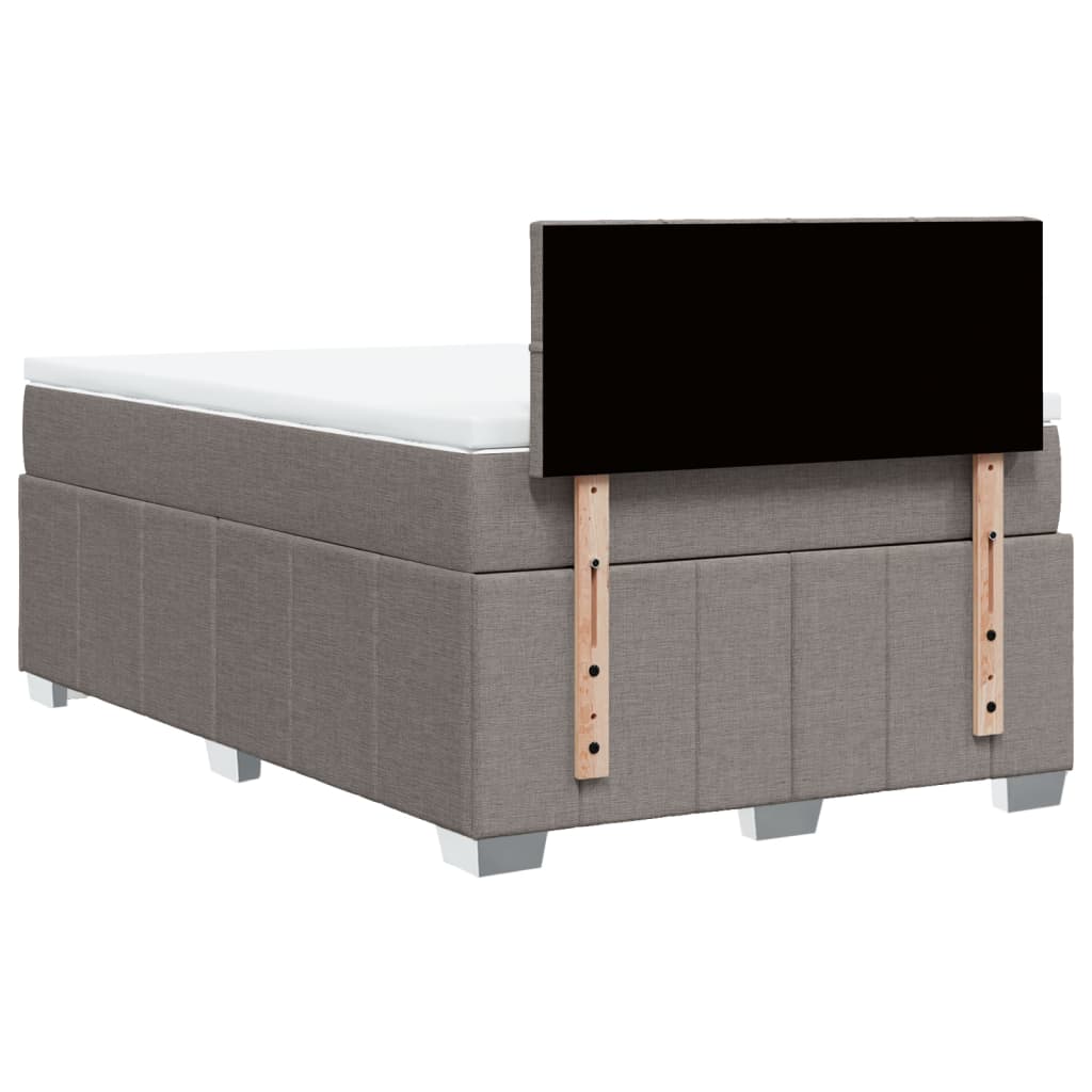 Sommier à lattes de lit avec matelas Taupe 120x200 cm Tissu - XIOS