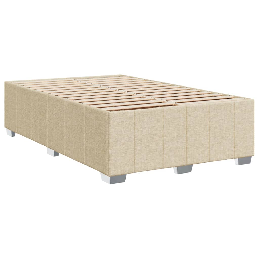 Sommier à lattes de lit avec matelas Crème 120x200 cm Tissu - XIOS