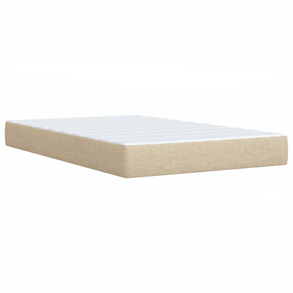 Sommier à lattes de lit avec matelas Crème 120x200 cm Tissu - XIOS