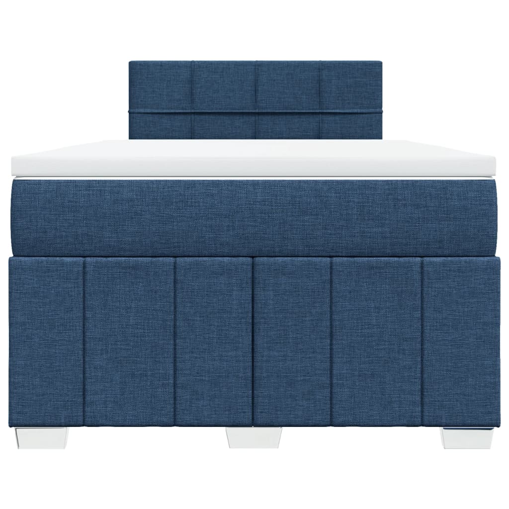 Sommier à lattes de lit avec matelas Bleu 120x200 cm Tissu - XIOS