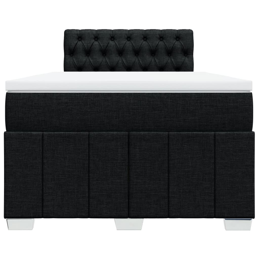 Sommier à lattes de lit avec matelas Noir 120x200 cm Tissu - XIOS