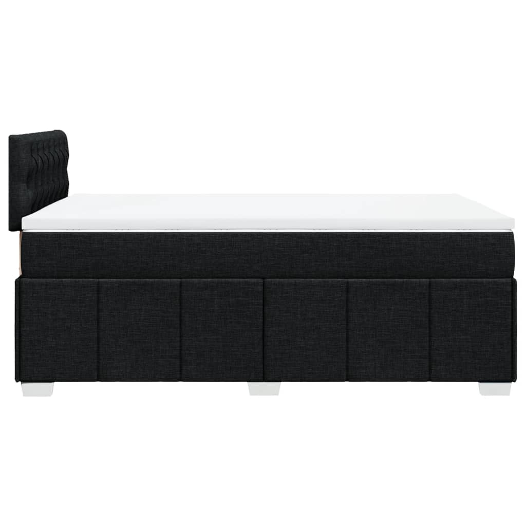 Sommier à lattes de lit avec matelas Noir 120x200 cm Tissu - XIOS