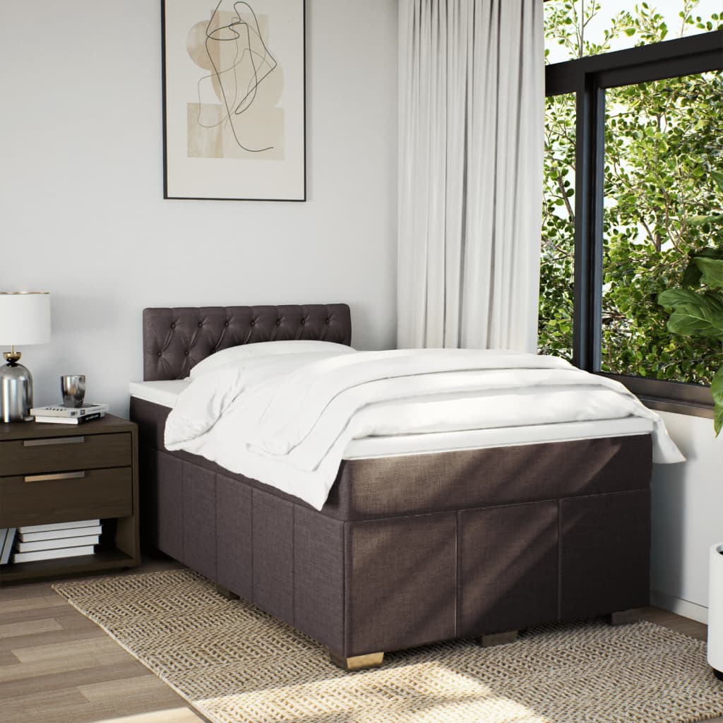 Sommier à lattes de lit avec matelas Marron foncé 120x200 cm - XIOS