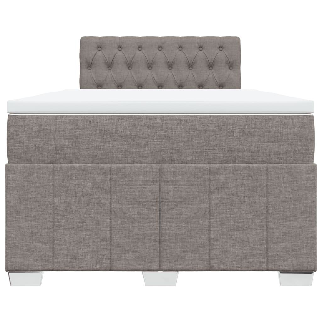 Sommier à lattes de lit avec matelas Taupe 120x200 cm Tissu - XIOS