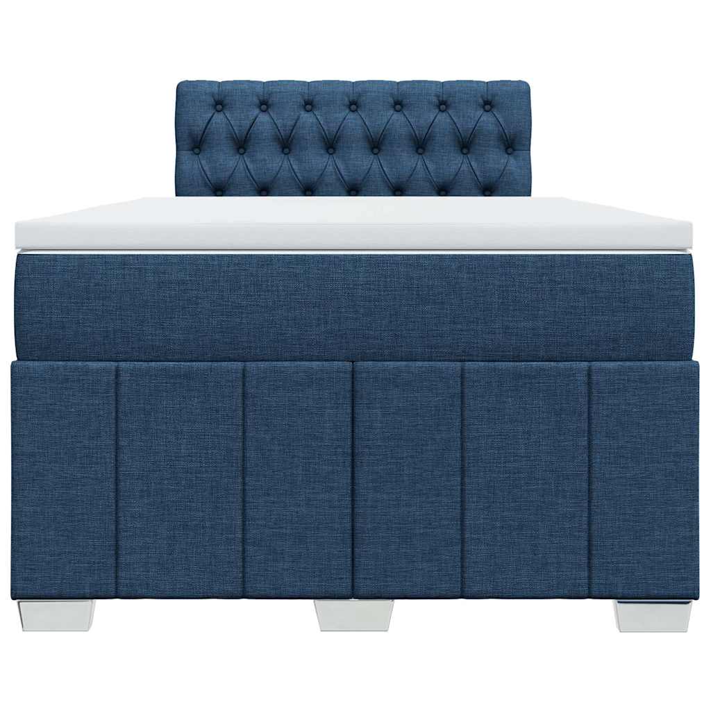 Sommier à lattes de lit avec matelas Bleu 120x200 cm Tissu - XIOS