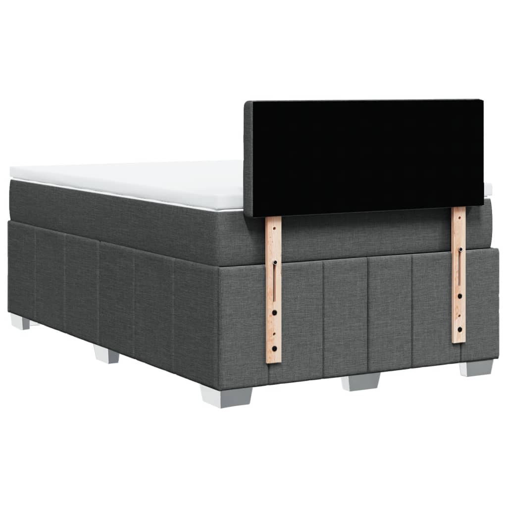 Sommier à lattes de lit avec matelas Gris foncé 120x200cm Tissu - XIOS