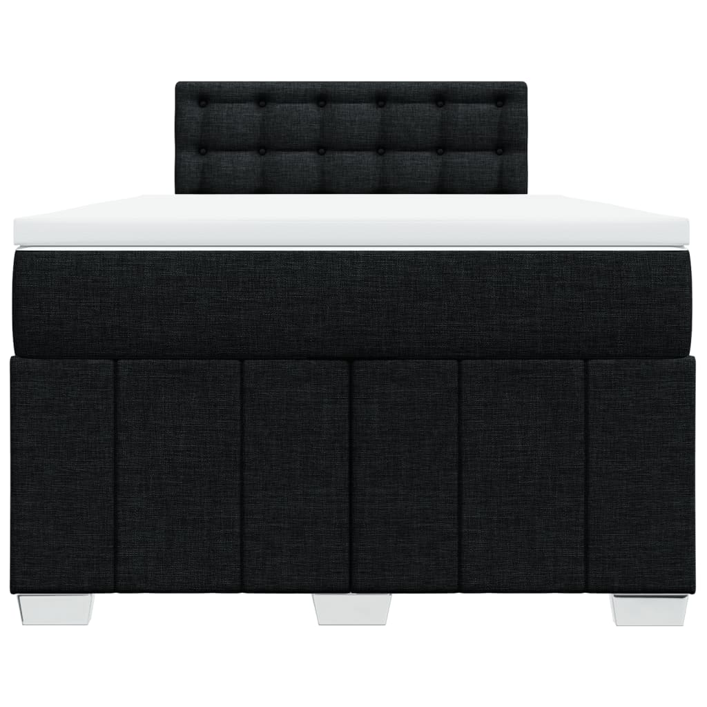 Sommier à lattes de lit avec matelas Noir 120x200 cm Tissu - XIOS