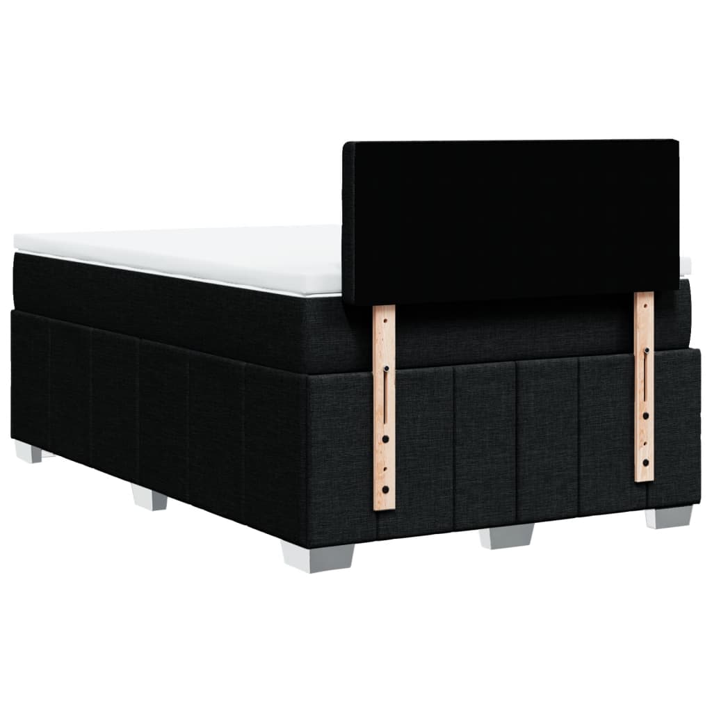 Sommier à lattes de lit avec matelas Noir 120x200 cm Tissu - XIOS