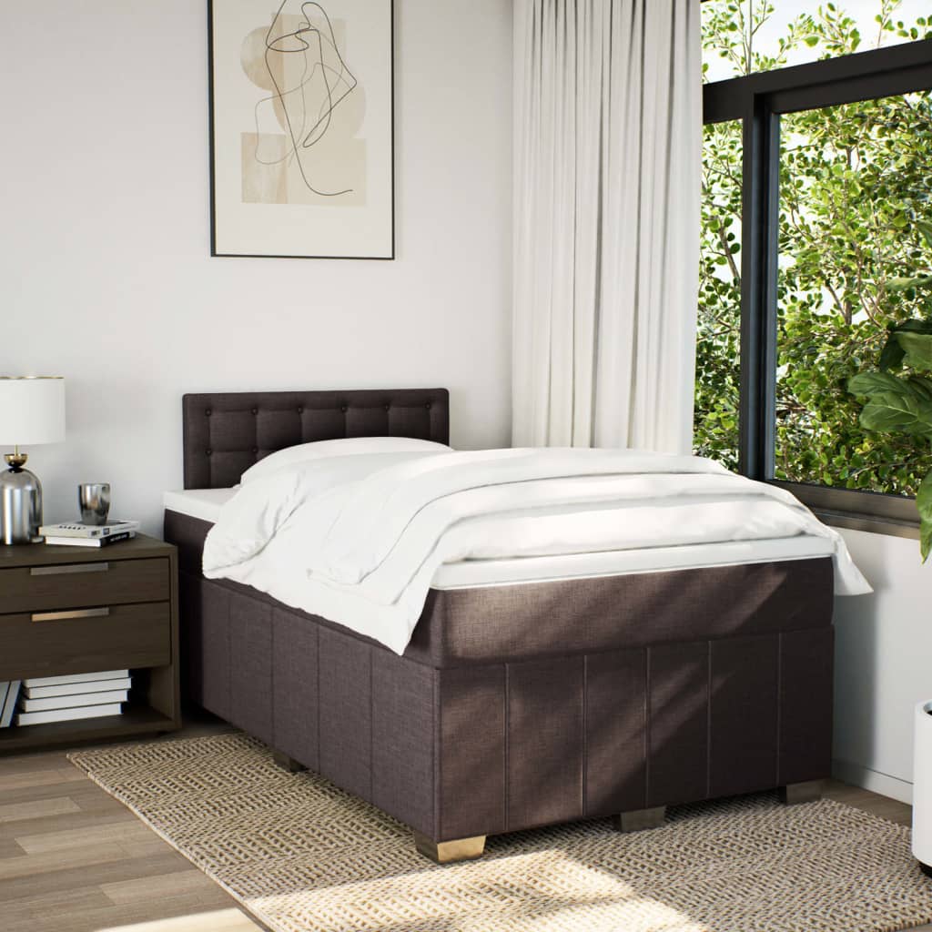 Sommier à lattes de lit avec matelas Marron foncé 120x200 cm - XIOS