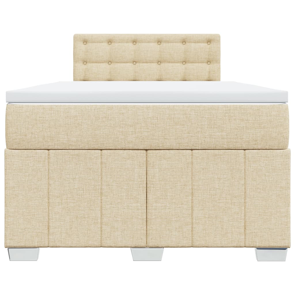 Sommier à lattes de lit avec matelas Crème 120x200 cm Tissu - XIOS