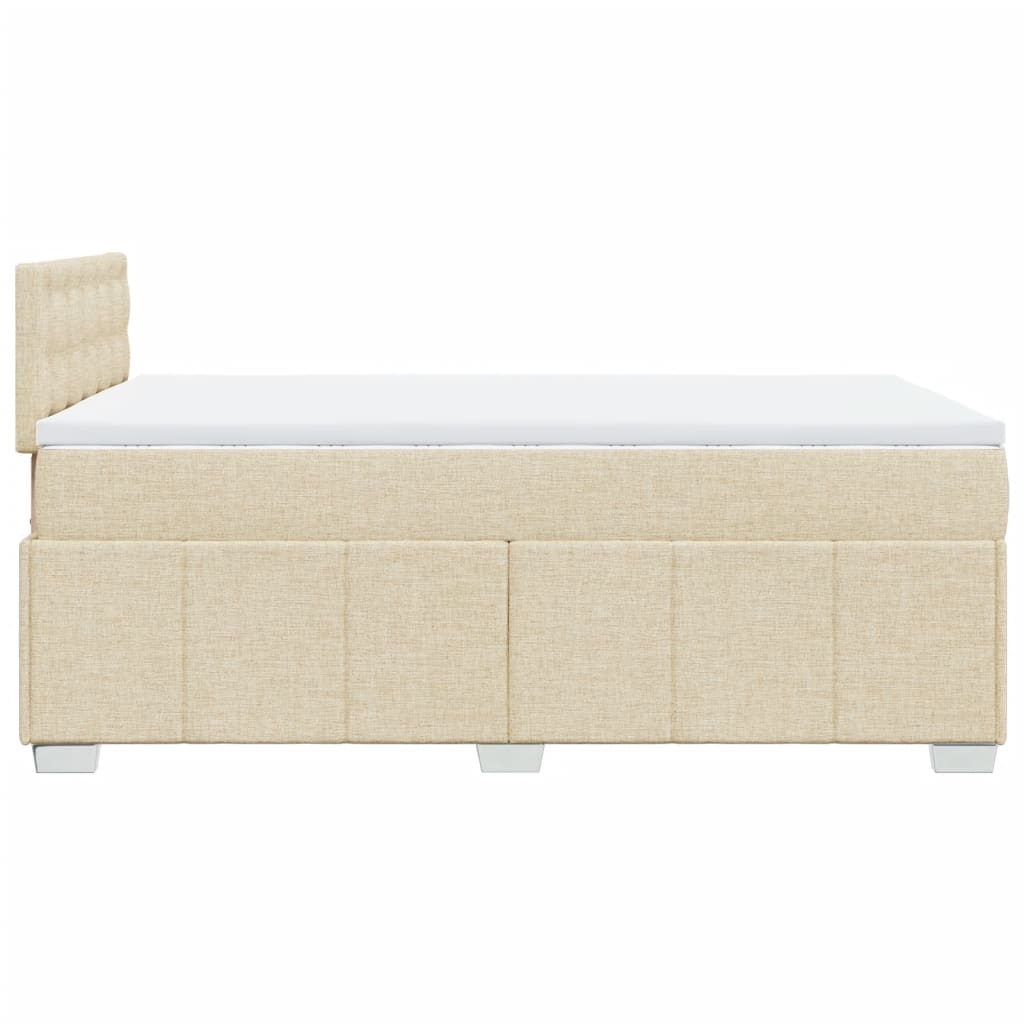 Sommier à lattes de lit avec matelas Crème 120x200 cm Tissu - XIOS