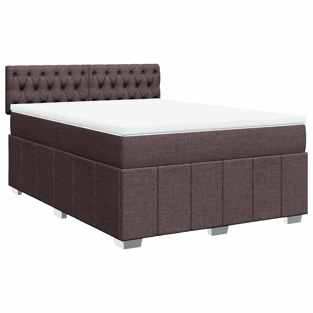 Sommier à lattes de lit avec matelas Marron foncé 140x190 cm - XIOS