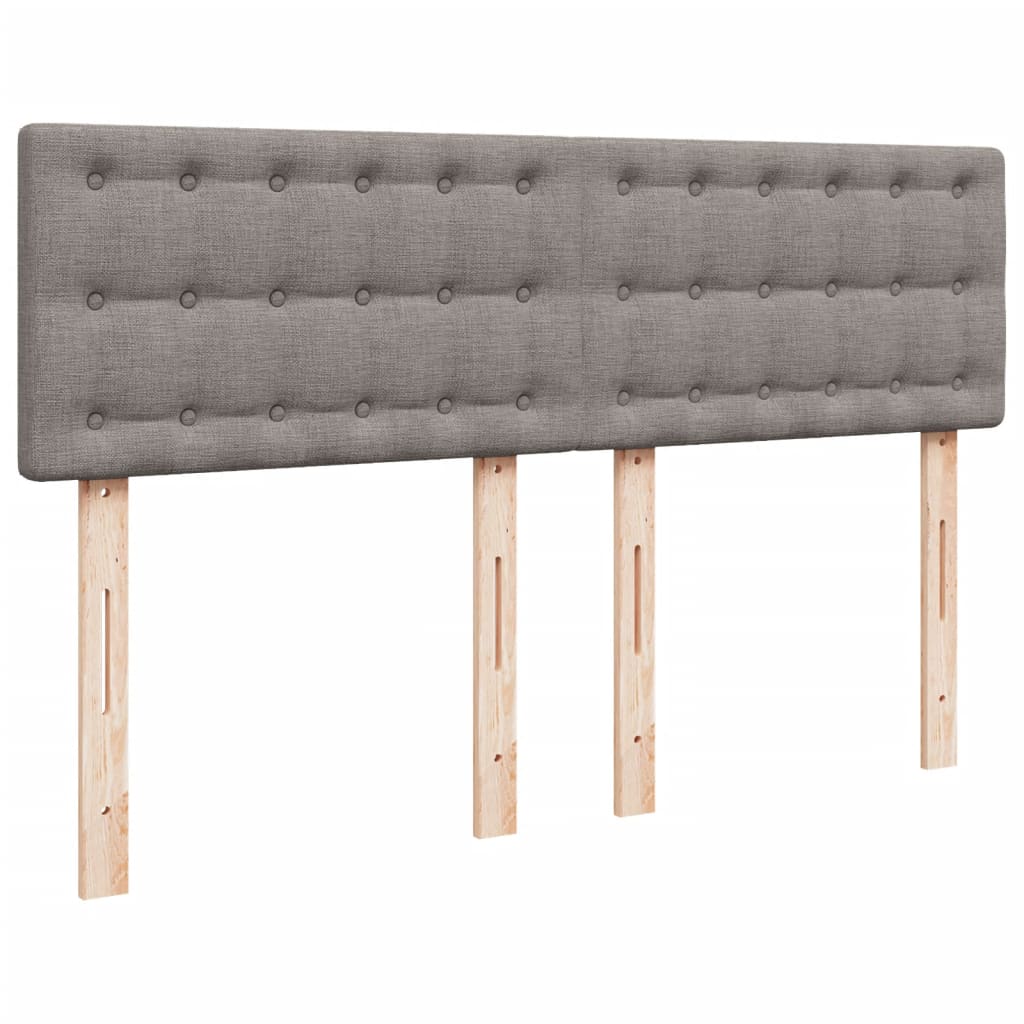 Sommier à lattes de lit avec matelas Taupe 140x190 cm Tissu