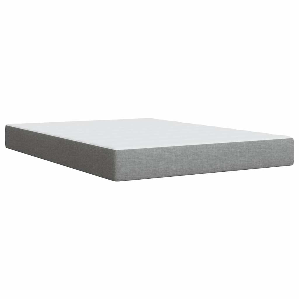 Sommier à lattes de lit avec matelas Gris clair 140x200cm Tissu - XIOS