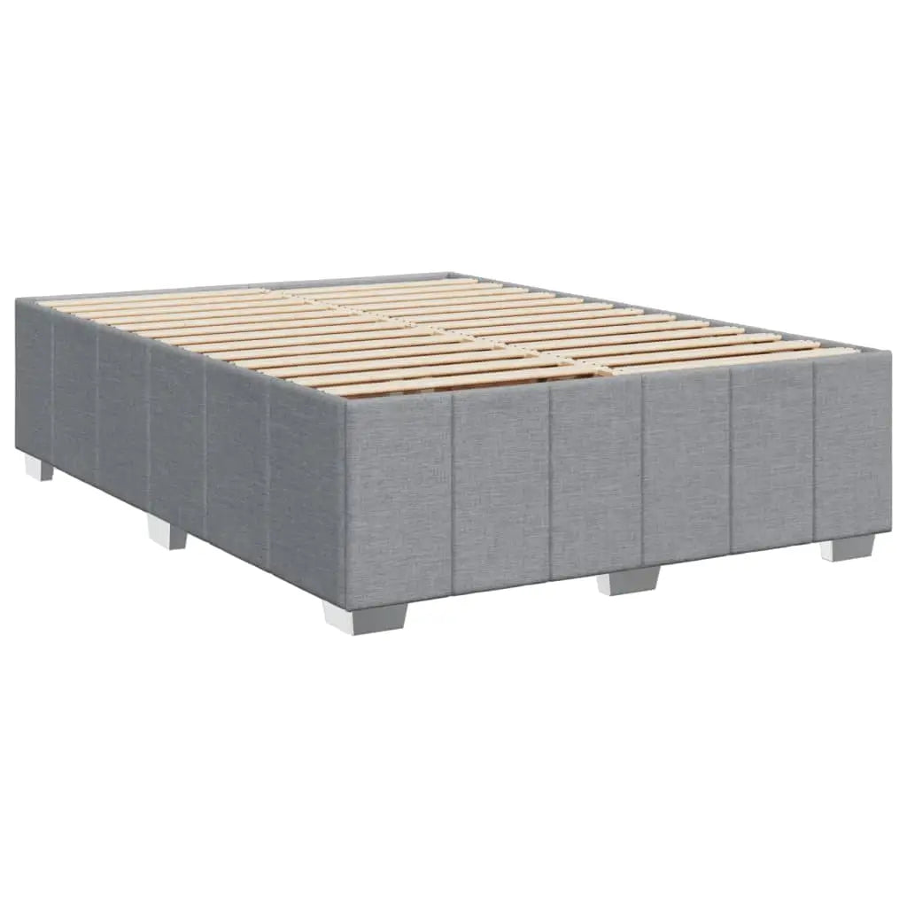 Sommier à lattes de lit avec matelas Gris clair 140x200cm Tissu - XIOS