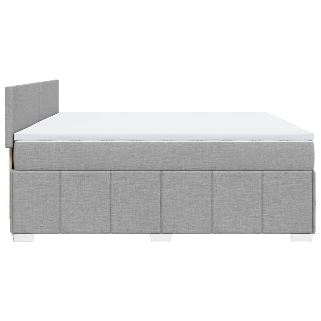 Sommier à lattes de lit avec matelas Gris clair 180x200cm Tissu - XIOS