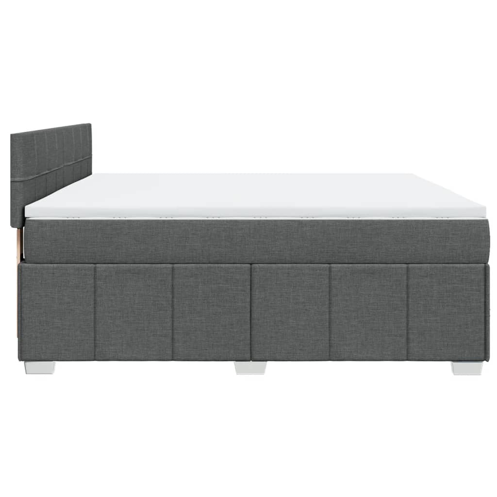Sommier à lattes de lit avec matelas Gris foncé 180x200cm Tissu - XIOS