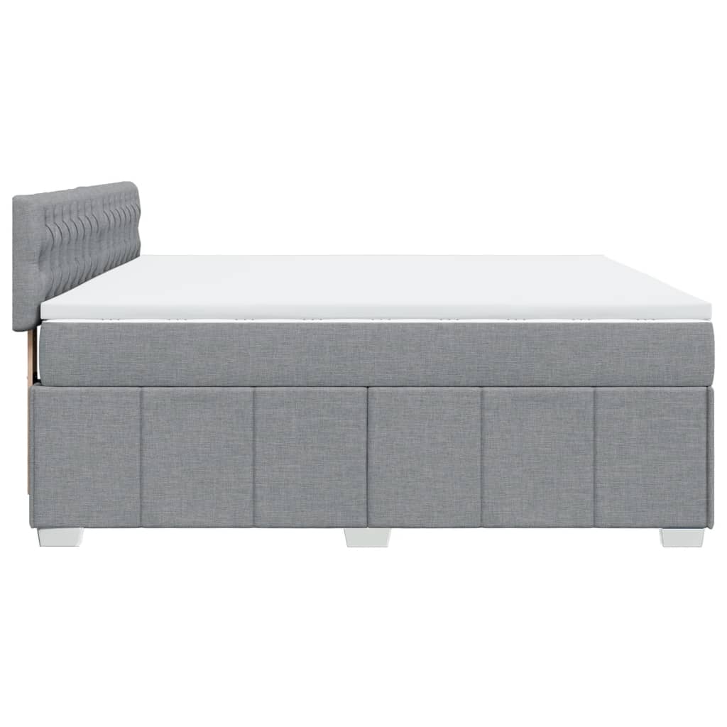 Sommier à lattes de lit avec matelas Gris clair 180x200cm Tissu - XIOS