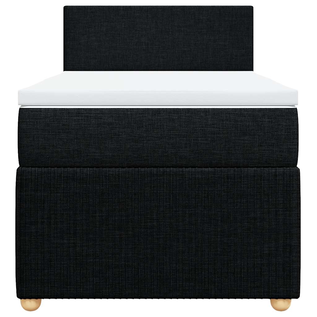 Sommier à lattes de lit et matelas Noir 80x200 cm Tissu - XIOS