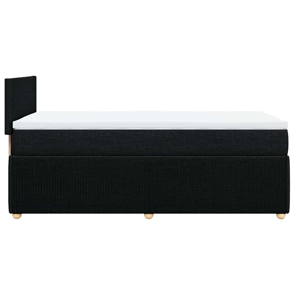 Sommier à lattes de lit et matelas Noir 80x200 cm Tissu - XIOS