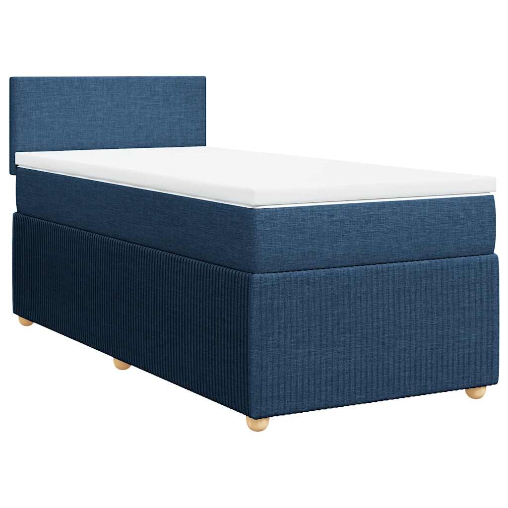 Sommier à lattes de lit avec matelas Bleu 80x200 cm Tissu - XIOS