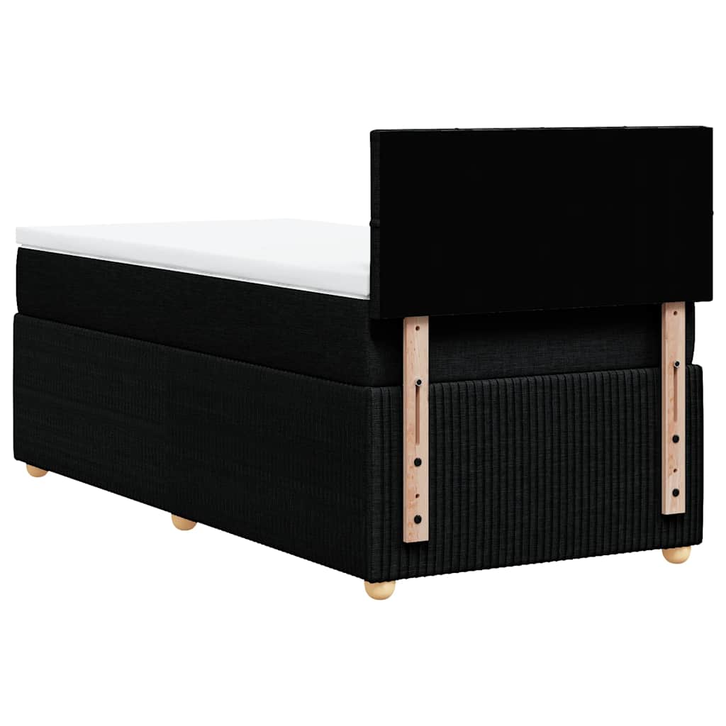 Sommier à lattes de lit et matelas Noir 80x200 cm Tissu - XIOS