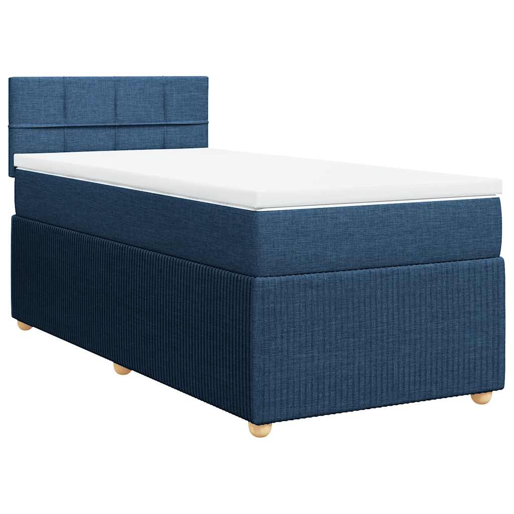 Sommier à lattes de lit avec matelas Bleu 80x200 cm Tissu - XIOS