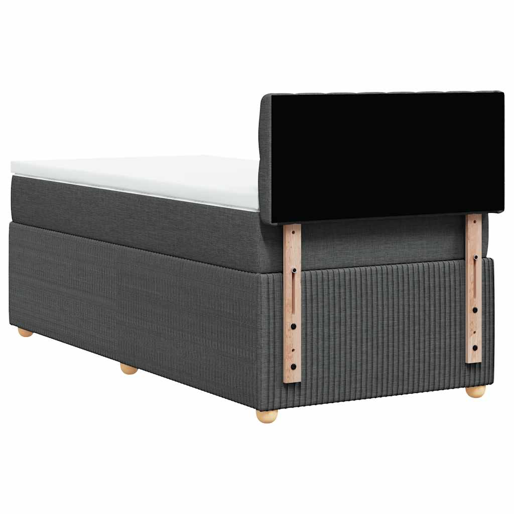 Sommier à lattes de lit avec matelas Gris foncé 80x200 cm Tissu - XIOS