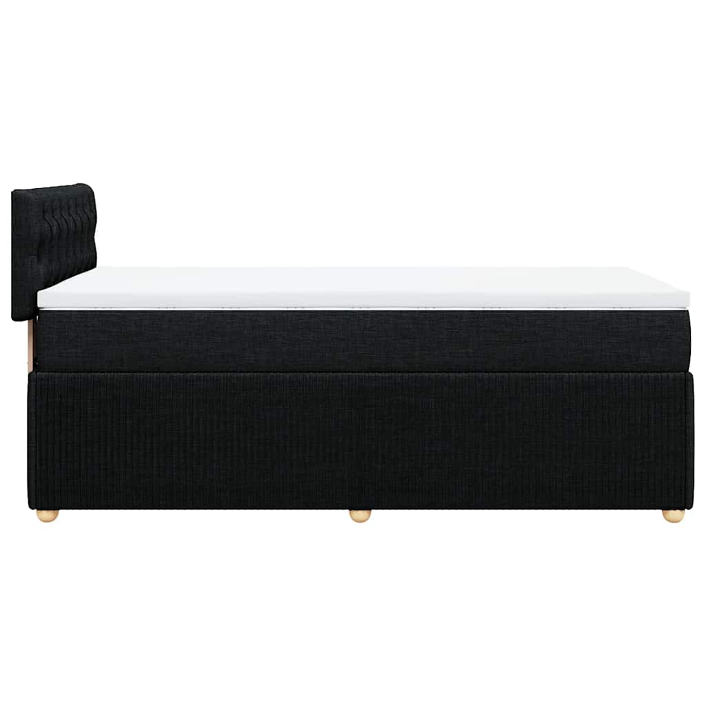 Sommier à lattes de lit et matelas Noir 80x200 cm Tissu - XIOS