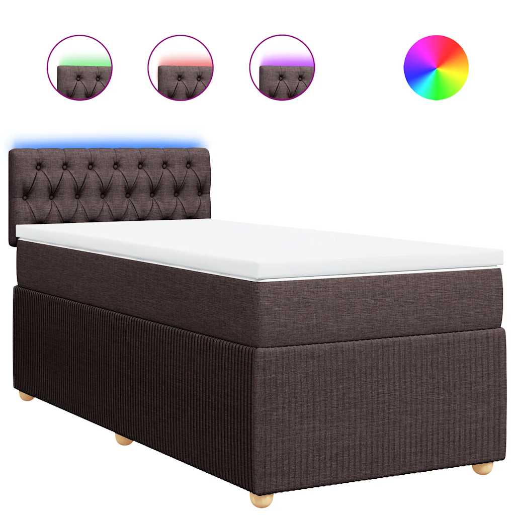 Sommier à lattes de lit avec matelas Marron foncé 80x200 cm - XIOS