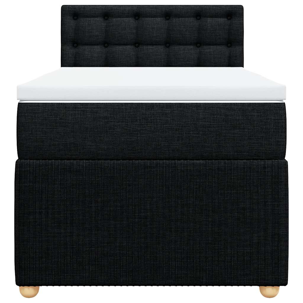 Sommier à lattes de lit et matelas Noir 80x200 cm Tissu - XIOS