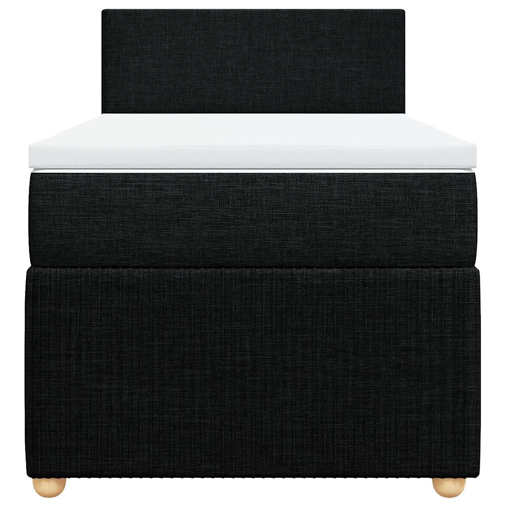 Sommier à lattes de lit avec matelas Noir 90x190 cm Tissu - XIOS