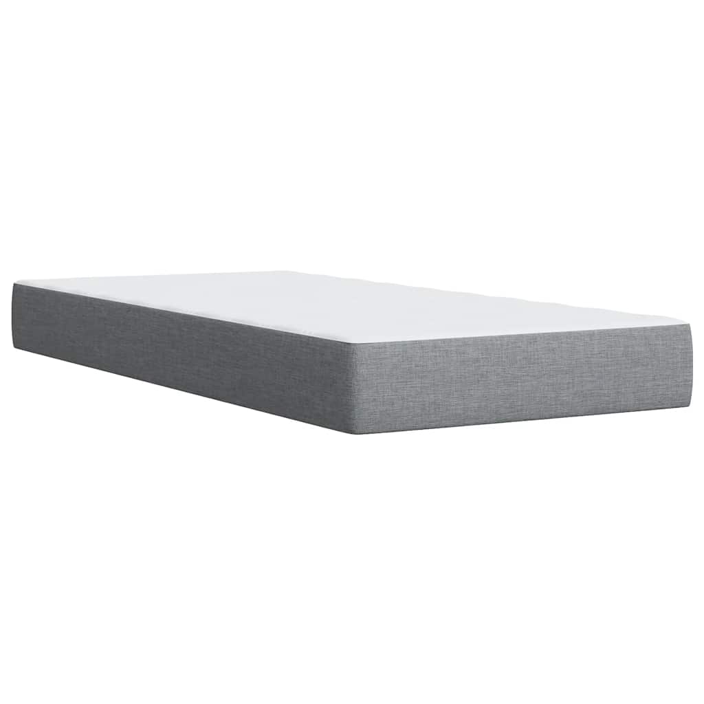 Sommier à lattes de lit et matelas Gris clair 90x190 cm Tissu - XIOS