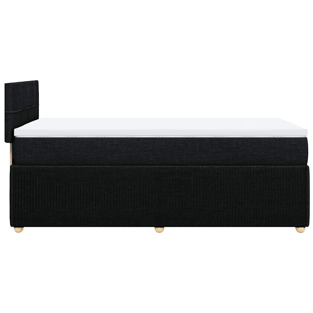 Sommier à lattes de lit avec matelas Noir 90x190 cm Tissu - XIOS