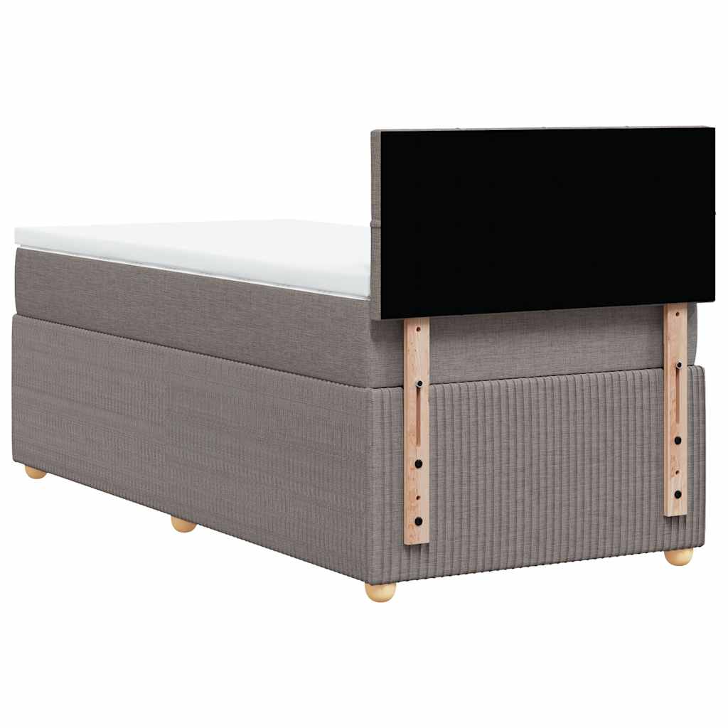 Sommier à lattes de lit avec matelas Taupe 90x190 cm Tissu - XIOS