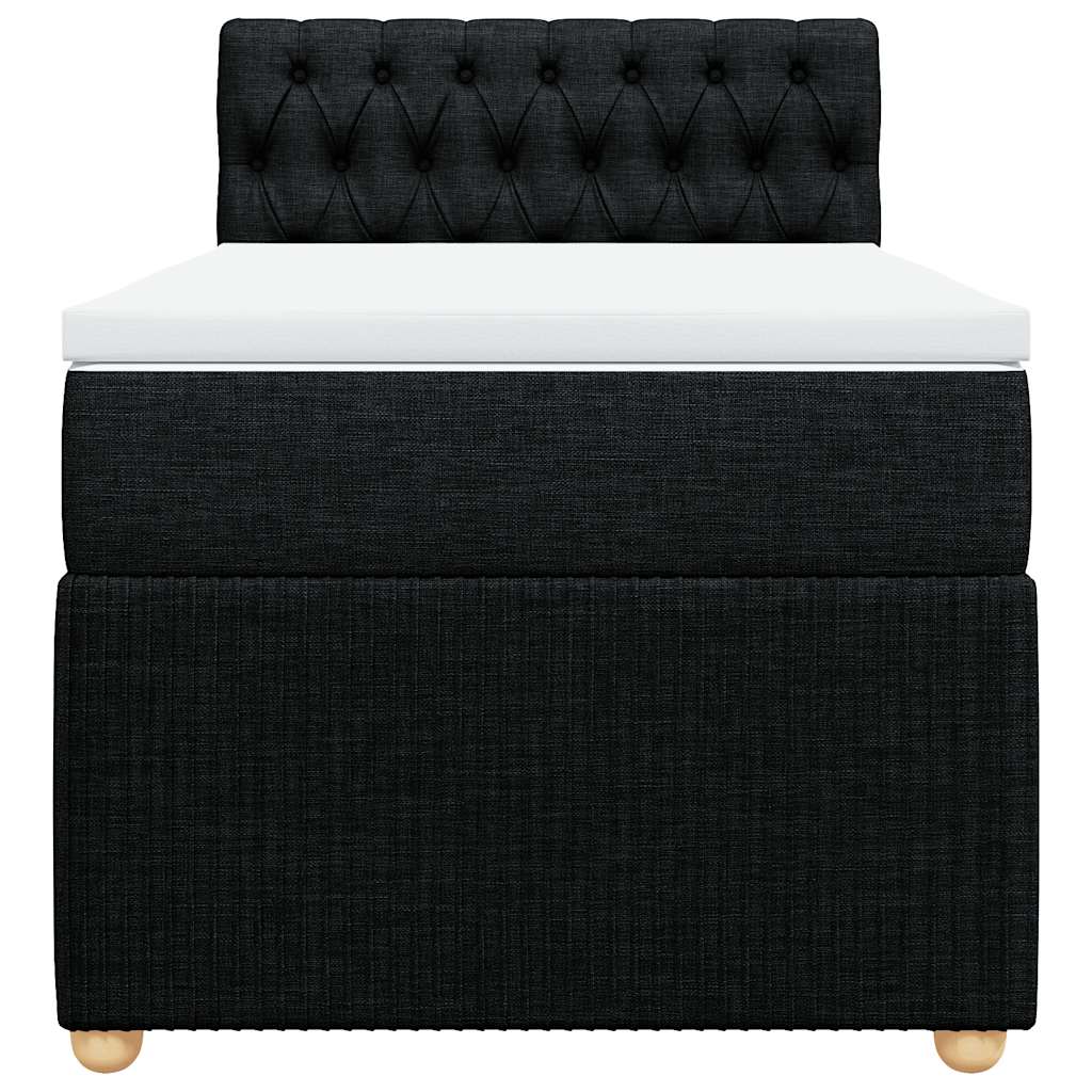 Sommier à lattes de lit avec matelas Noir 90x190 cm Tissu - XIOS