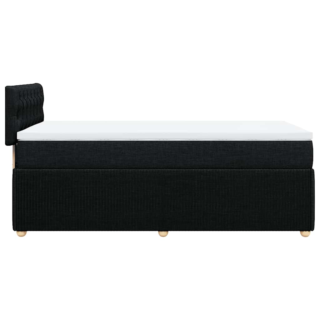 Sommier à lattes de lit avec matelas Noir 90x190 cm Tissu - XIOS
