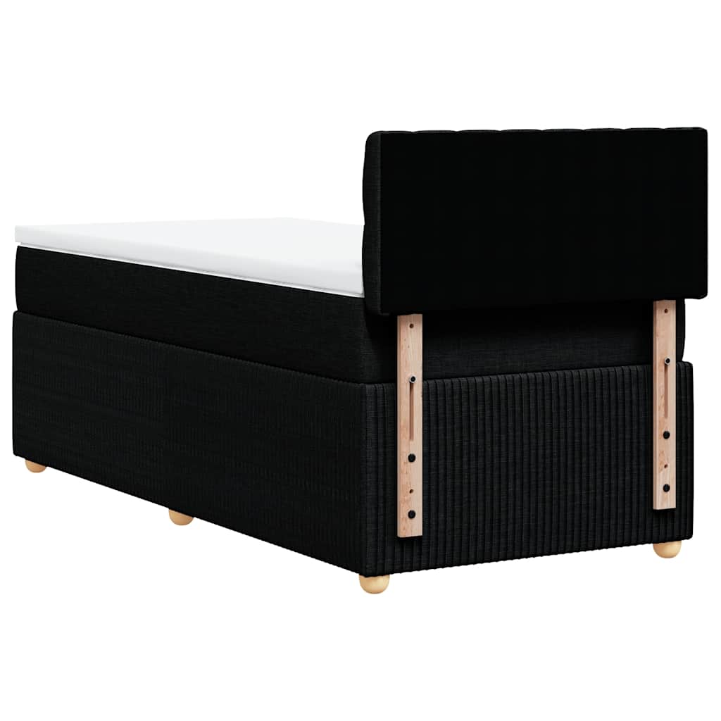 Sommier à lattes de lit avec matelas Noir 90x190 cm Tissu - XIOS
