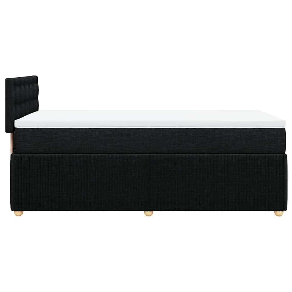 Sommier à lattes de lit avec matelas Noir 90x190 cm Tissu - XIOS