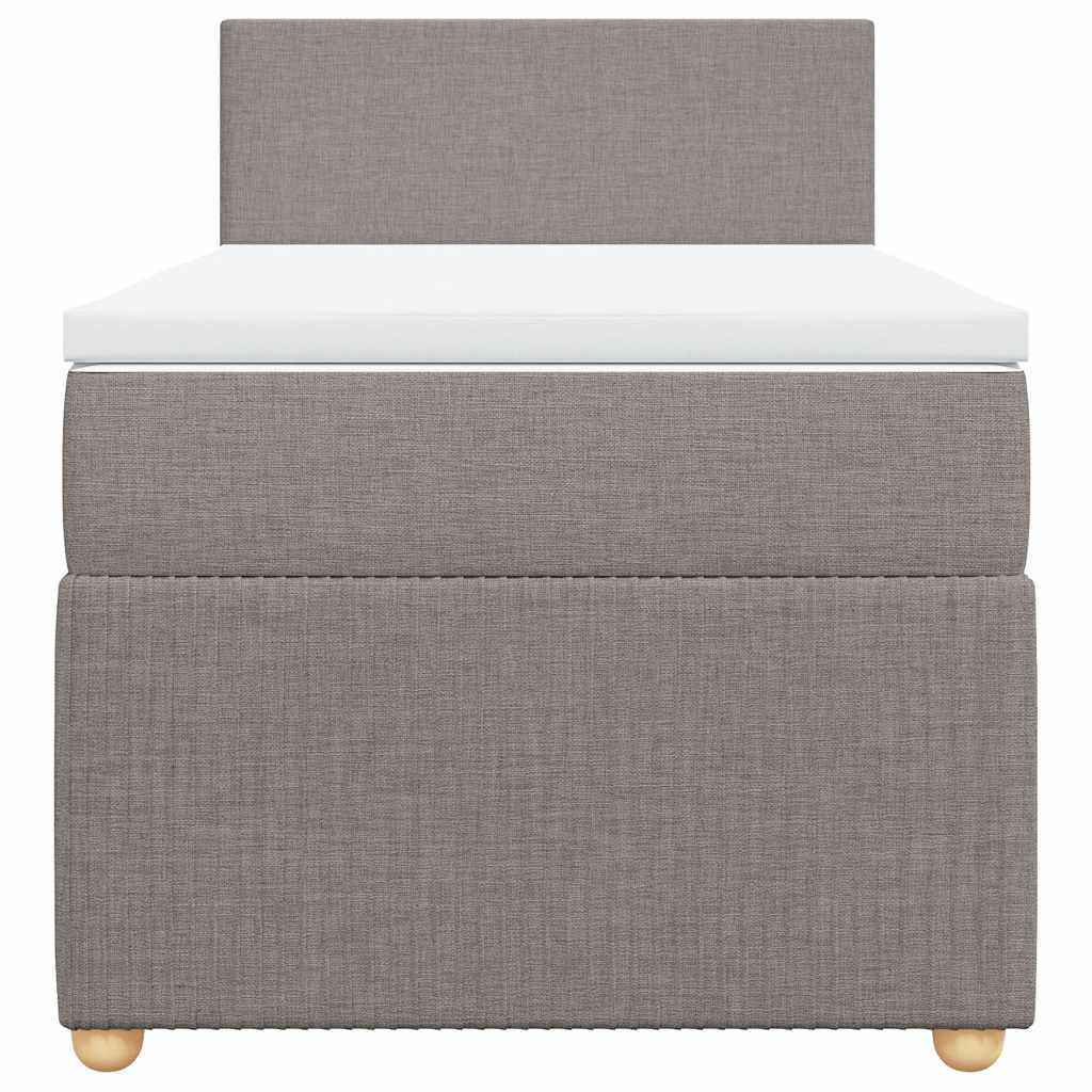 Sommier à lattes de lit avec matelas Taupe 90x200 cm Tissu - XIOS