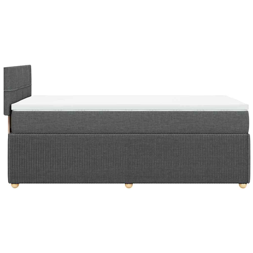 Sommier à lattes de lit avec matelas Gris foncé 90x200 cm Tissu - XIOS