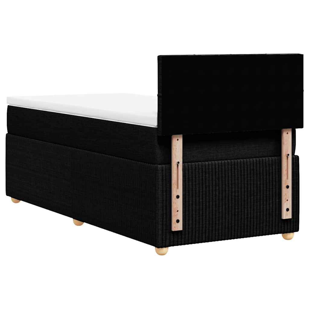 Sommier à lattes de lit avec matelas Noir 90x200 cm Tissu - XIOS