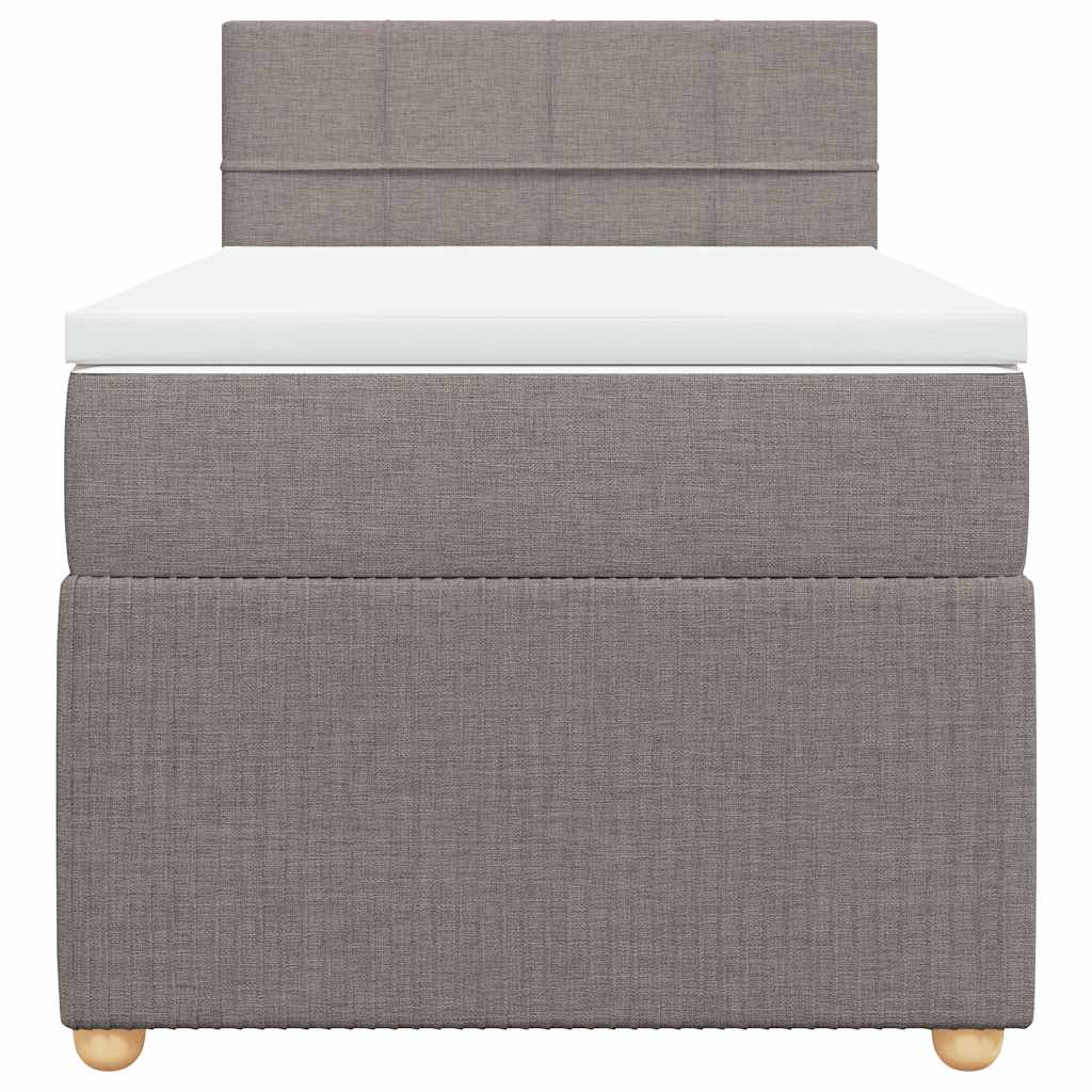 Sommier à lattes de lit avec matelas Taupe 90x200 cm Tissu - XIOS