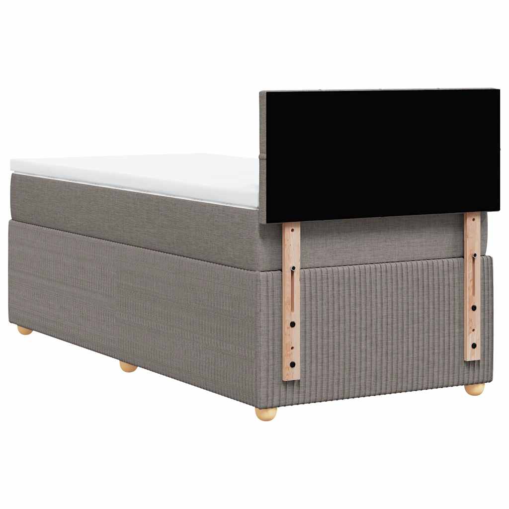 Sommier à lattes de lit avec matelas Taupe 90x200 cm Tissu - XIOS