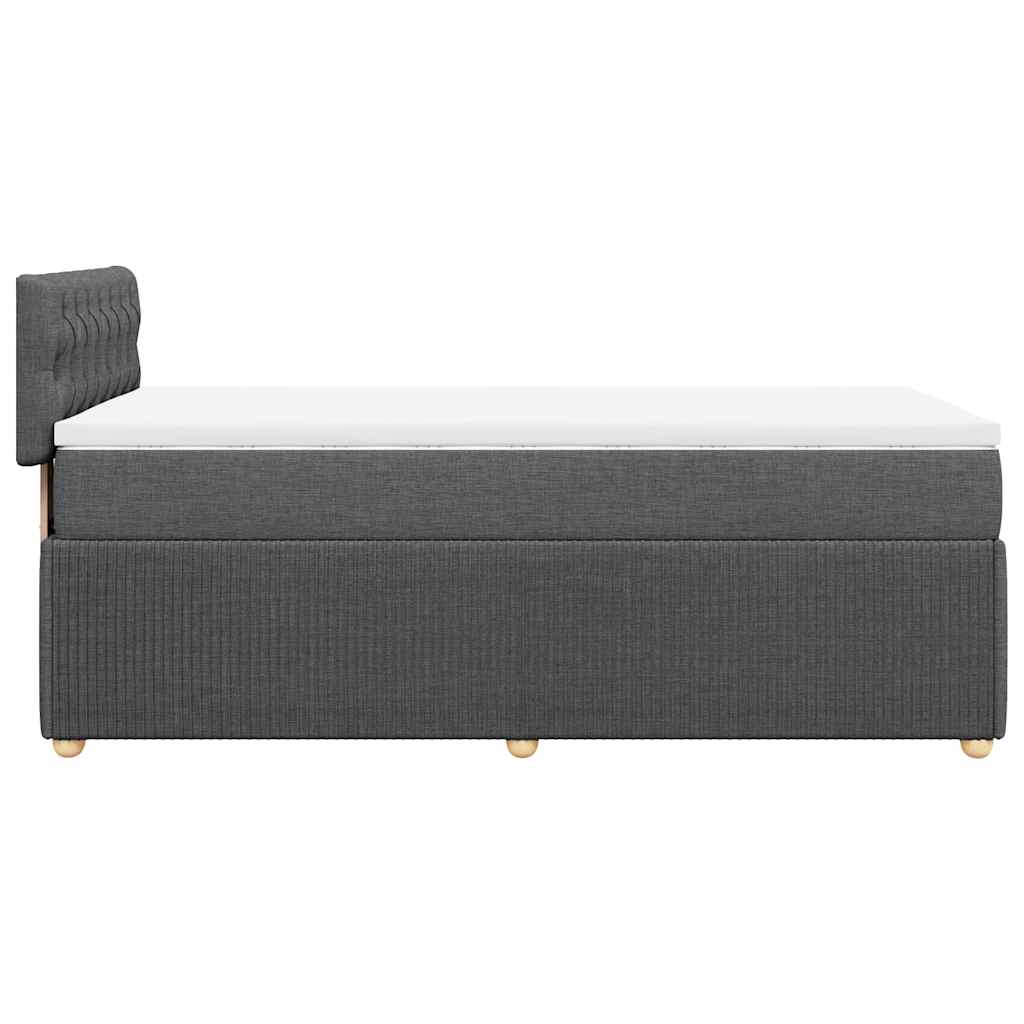 Sommier à lattes de lit avec matelas Gris foncé 90x200 cm Tissu - XIOS