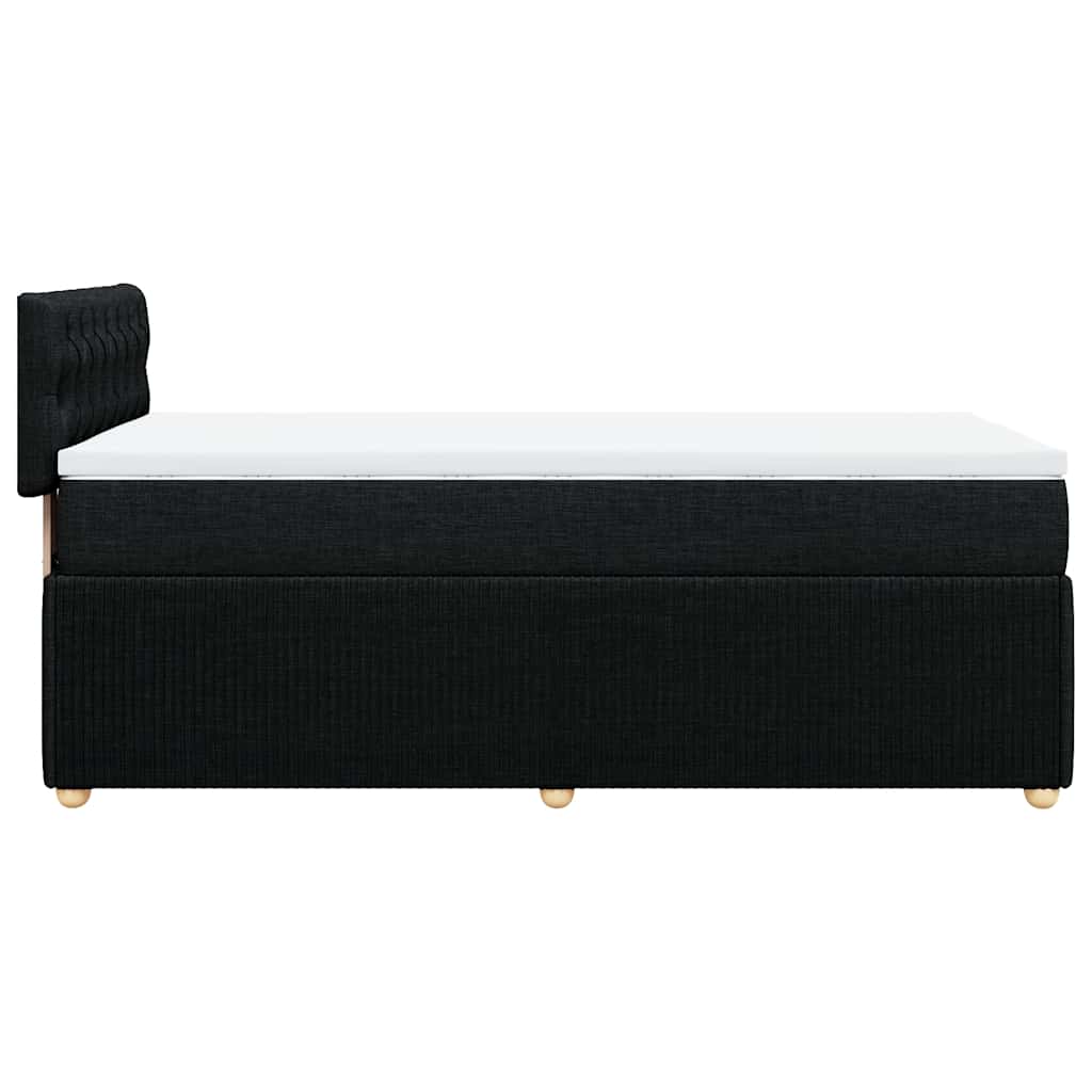 Sommier à lattes de lit avec matelas Noir 90x200 cm Tissu - XIOS