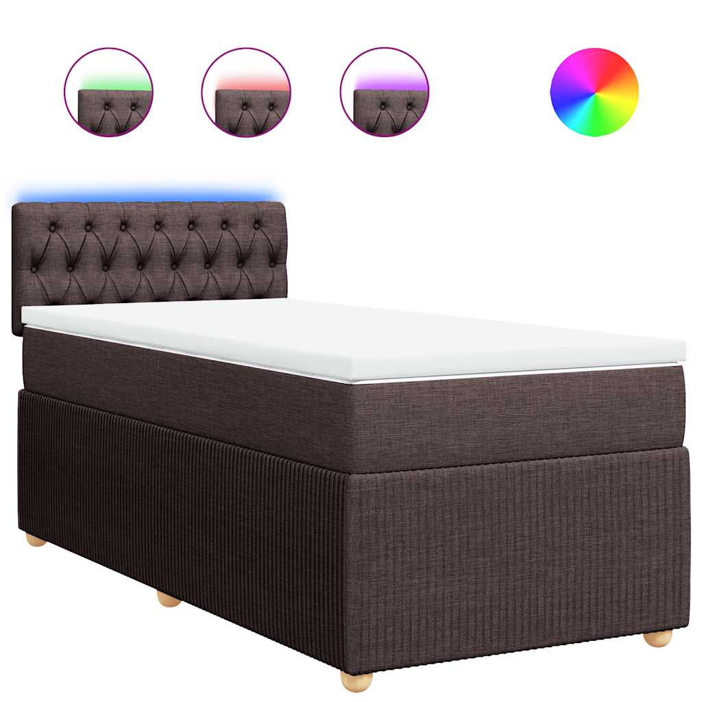 Sommier à lattes de lit avec matelas Marron foncé 90x200 cm - XIOS