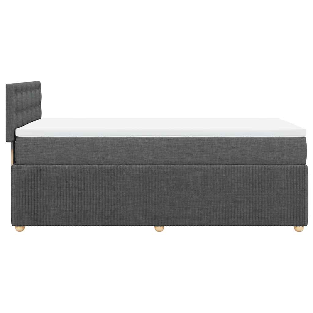 Sommier à lattes de lit avec matelas Gris foncé 90x200 cm Tissu - XIOS